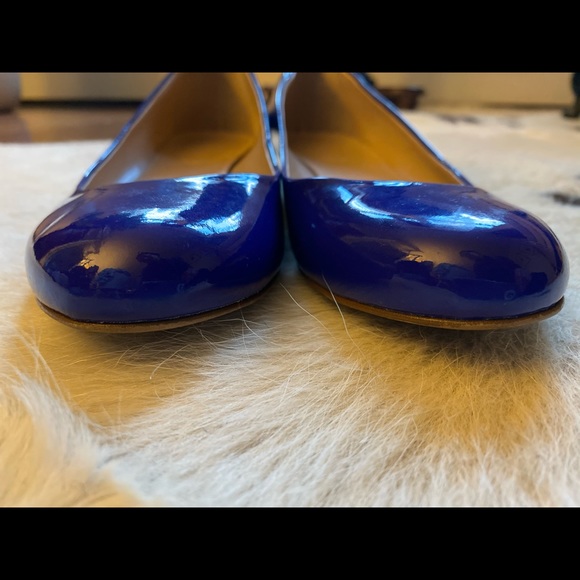 J Crew patent cobalt blue low heels - Picture 8 of 8